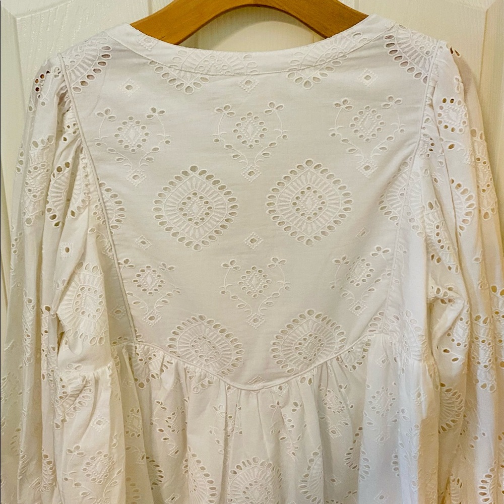 NWOT Spell & the Gypsy Collective White Dylan Smock Dress - Picture 10 of 17
